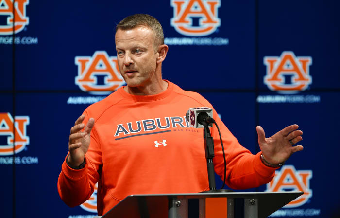 Coach Bryan HarsinAuburn football training camp presser on Thursday, August 4, 2022 in Auburn, Ala.